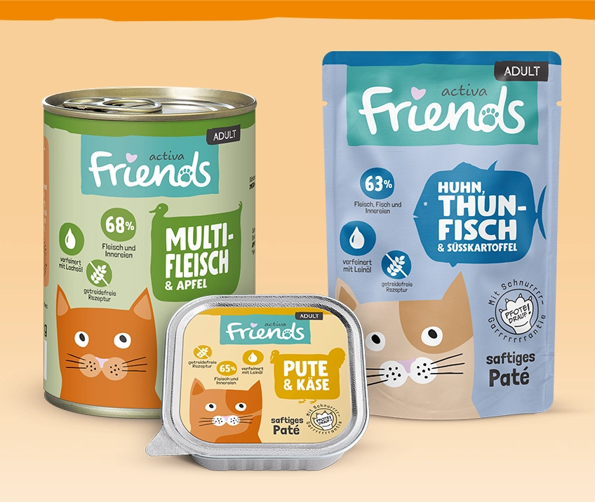 activa Friends Nassfutter für Katzen: Verschiedene Ausführungen und Sorten für jeden Geschmack