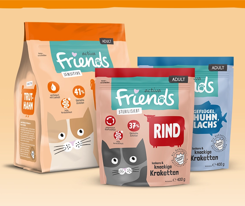 activa Friends Trockenfutter für Katzen: Verschiedene Sorten für jeden Geschmack