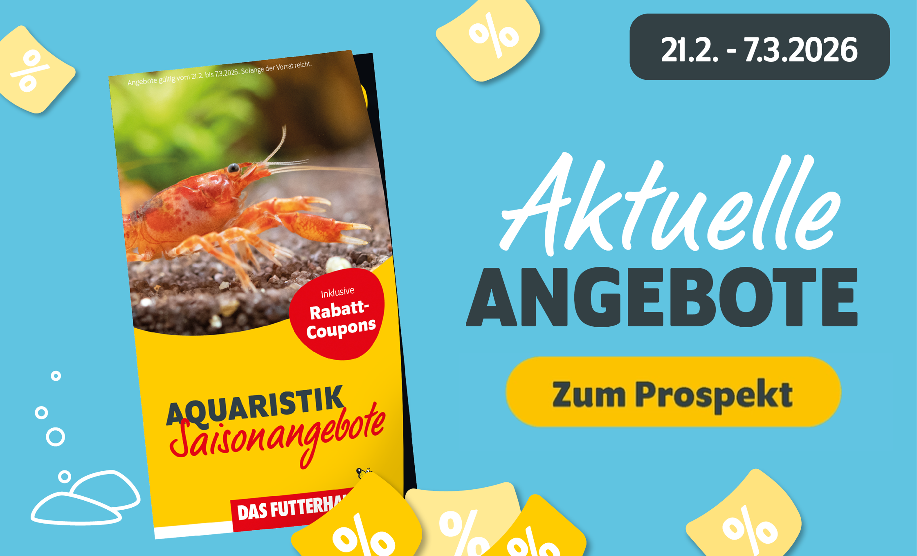 Aktuelle Aquaristik Saisonangebote vom 21.2. - 7.3.2026