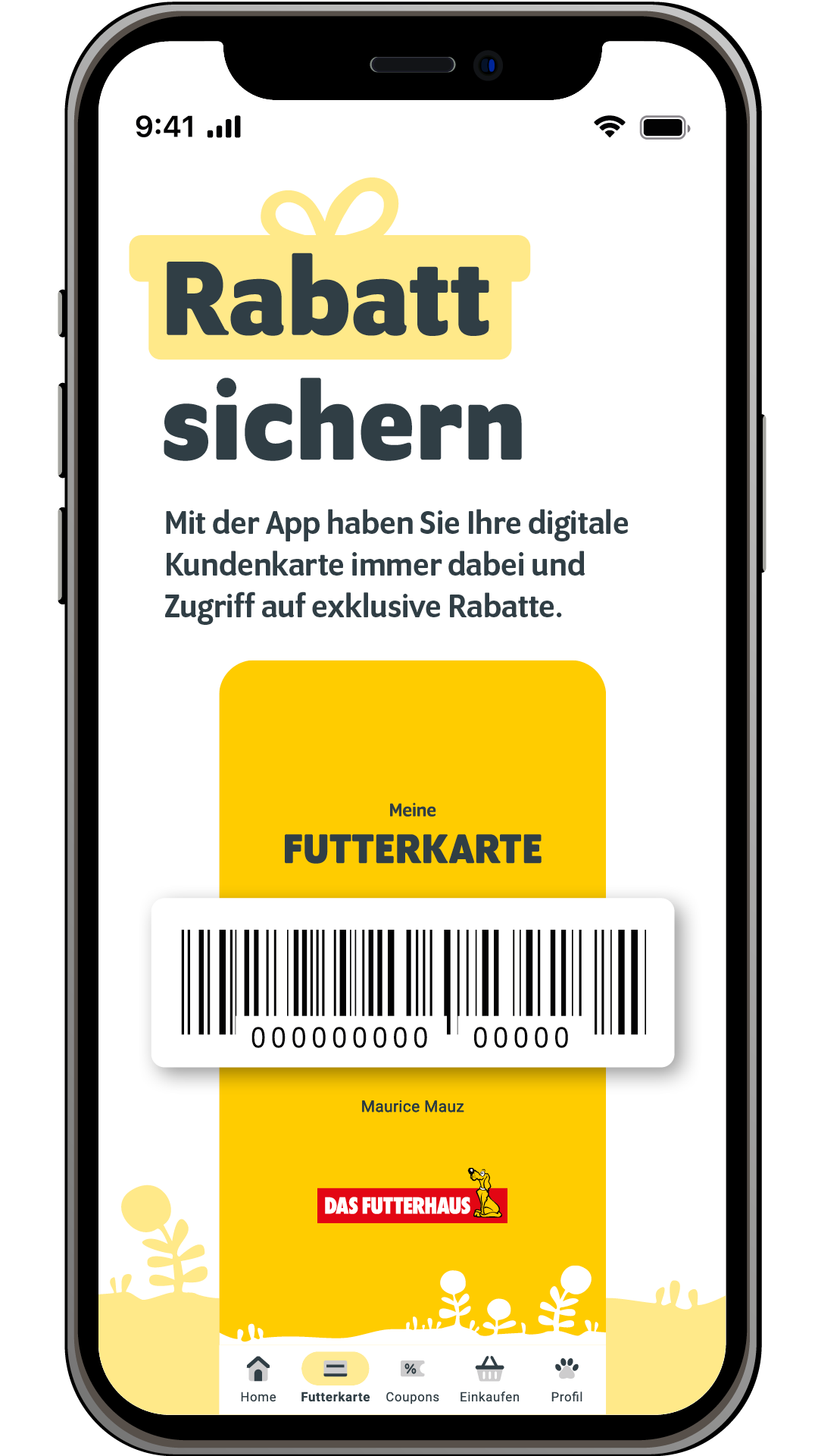 DAS FUTTERHAUS-App: Sichern Sie sich bei jedem Einkauf Rabatt mit der digitalen FUTTERKARTE