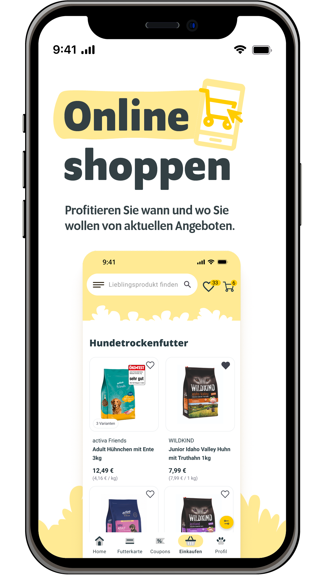 DAS FUTTERHAUS-App: Shoppen Sie jederzeit und überall bequem online in der App