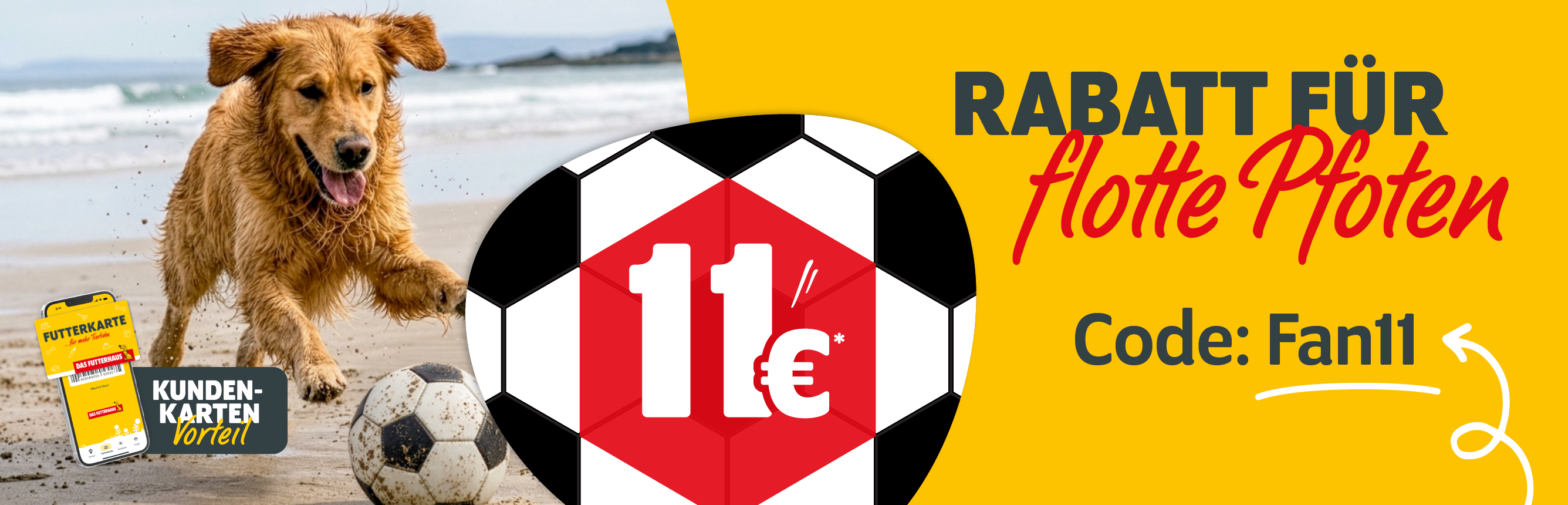 FUTTERKARTEN-Aktion: 11€ Rabatt mit dem Code FAN11