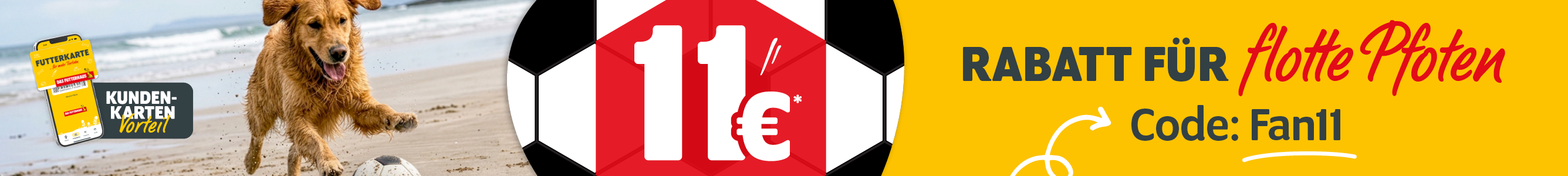 FUTTERKARTEN-Aktion: 11€ Rabatt mit dem Code FAN11