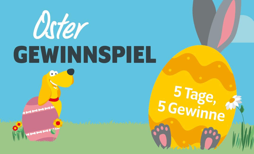 Oster-Gewinnspiel bei DAS FUTTERHAUS vom 2.4. bis 6.4.2026 - 5 Tage, 5 Gewinne