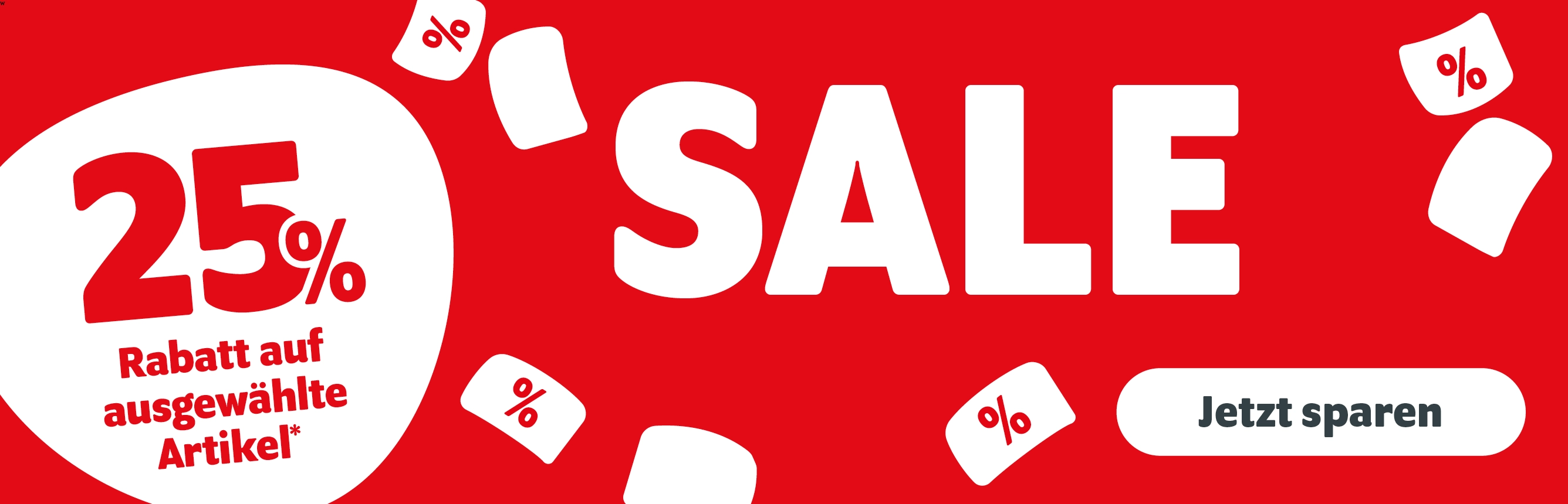 Sale mit 25% Rabatt auf ausgewählte Artikel