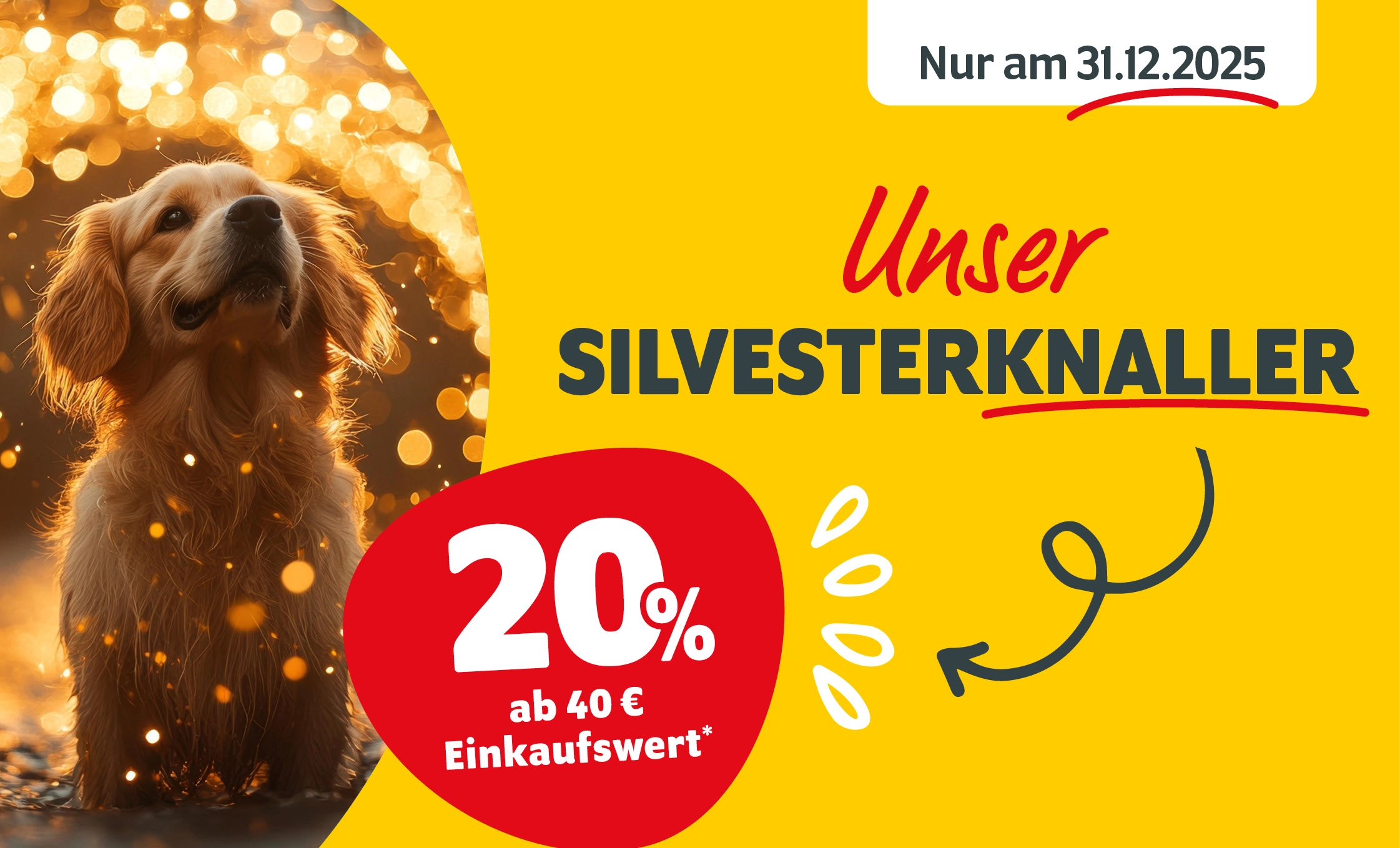 Unser Silvesterknaller: 20% ab 40€ Einkaufswert mit dem Code SILVESTER