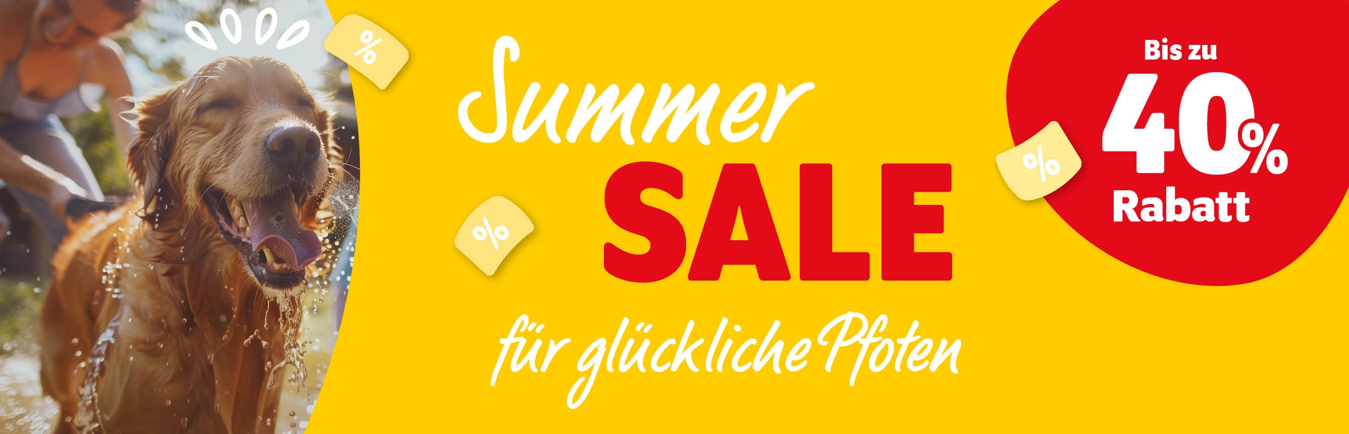 Summer Sale für glückliche Pfoten mit bis zu 40% Rabatt