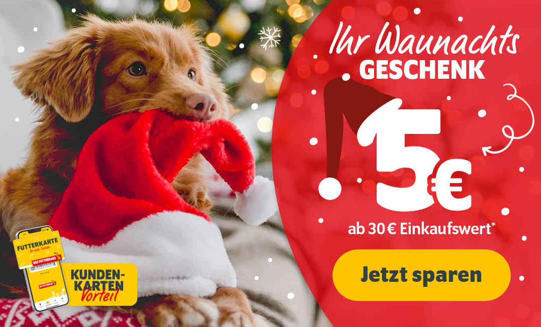 Ihr Waunachts-Geschenk mit Kundenkarten-Konto: 5€ Rabatt ab 30€ Einkaufswert