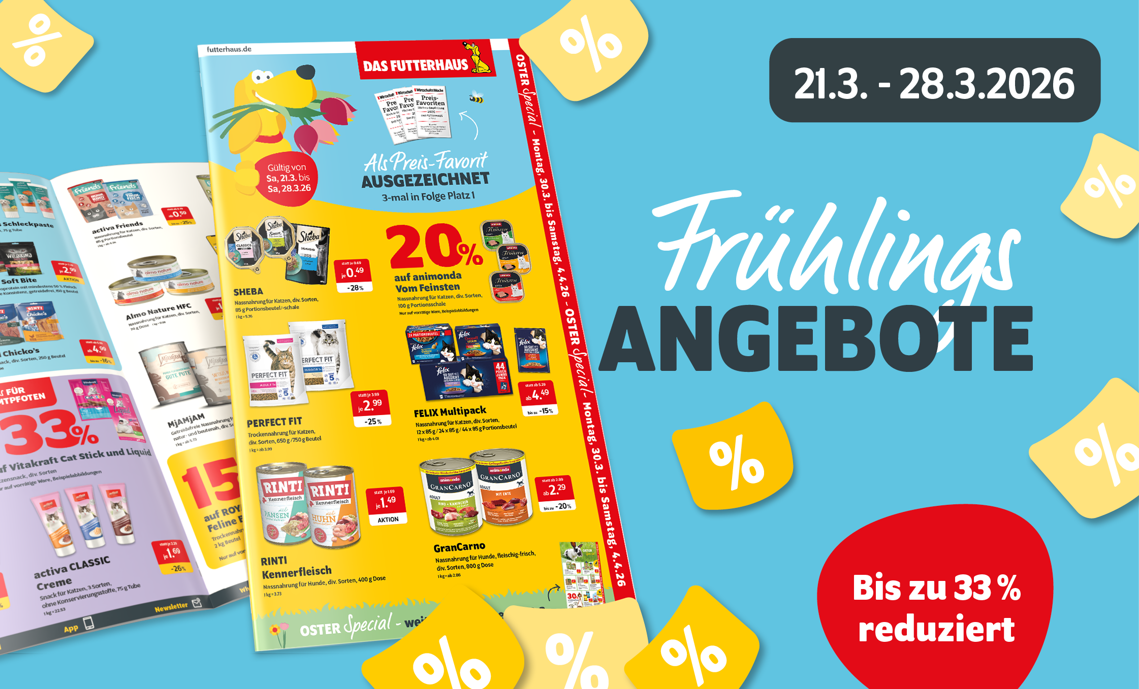 Frühlingsangebote mit bis zu 33% Rabatt vom 21.3. - 28.3.2026