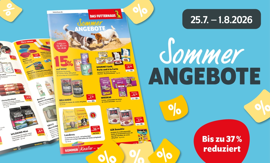 Sommer Angebote bei DAS FUTTERHAUS vom 25.7. bis 1.8.2026