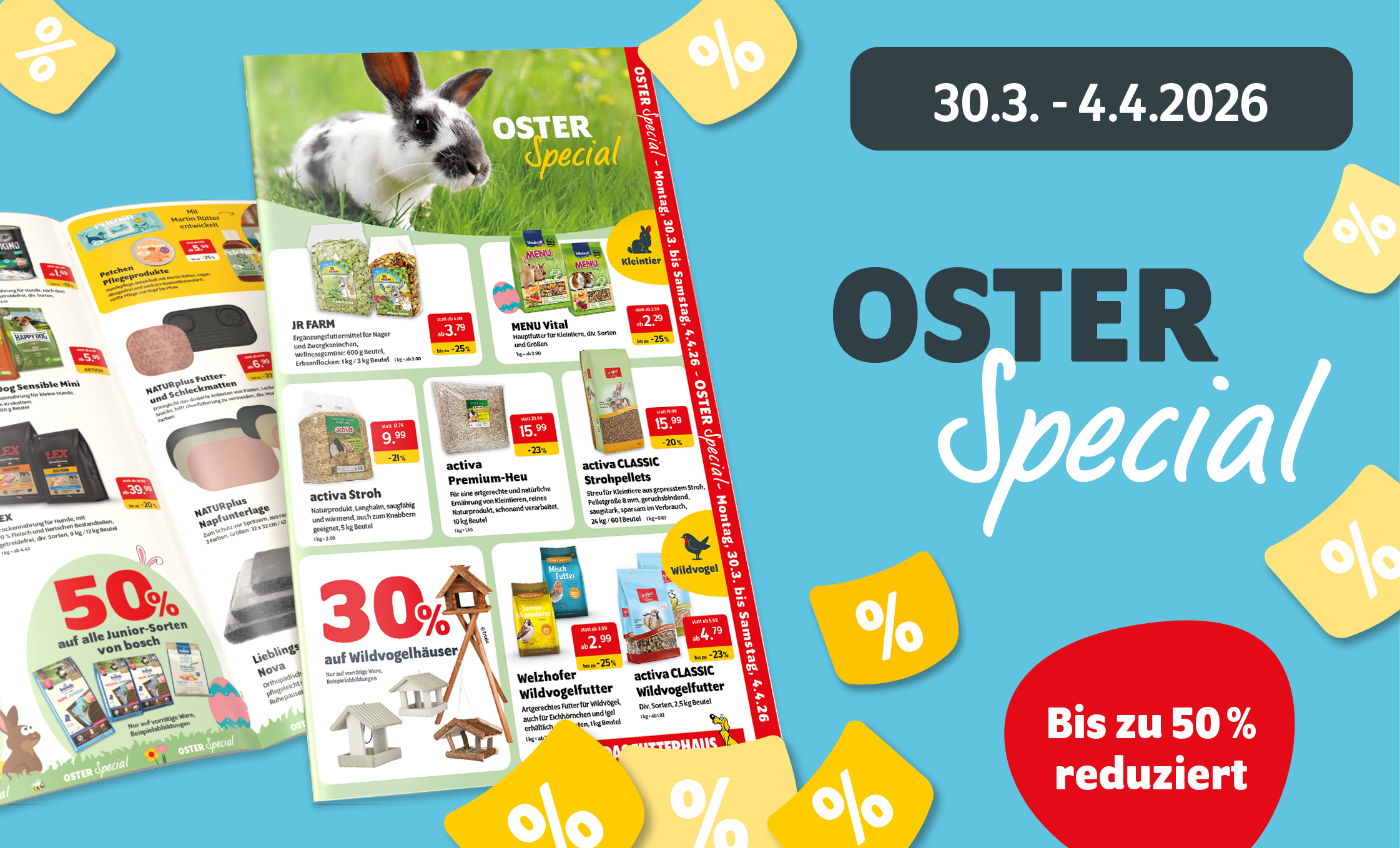 Osterangebote bei DAS FUTTERHAUS mit bis zu 50% Rabatt