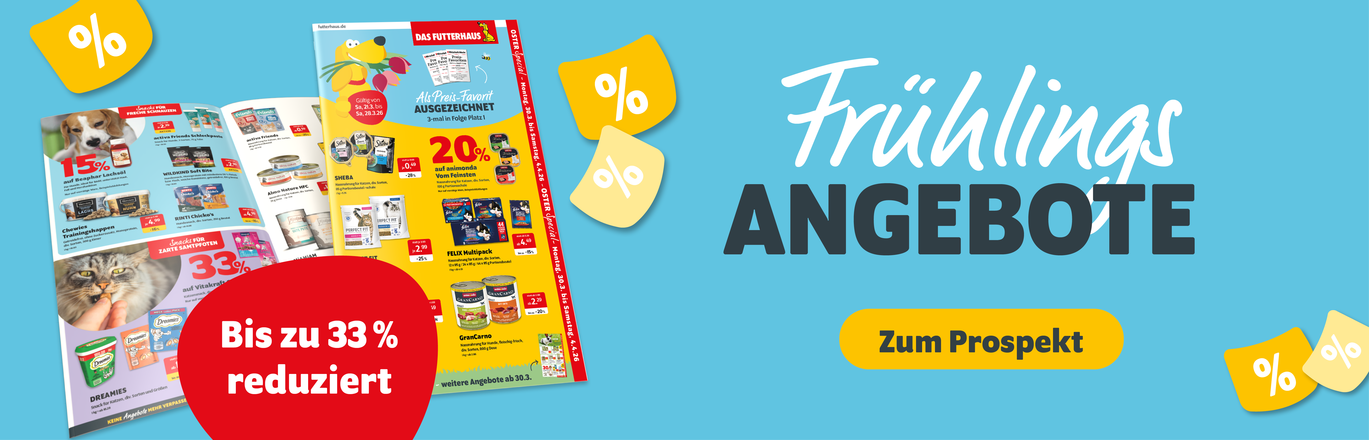 Frühlingsangebote: Bis zu 33 % reduziert - Zum Prospekt