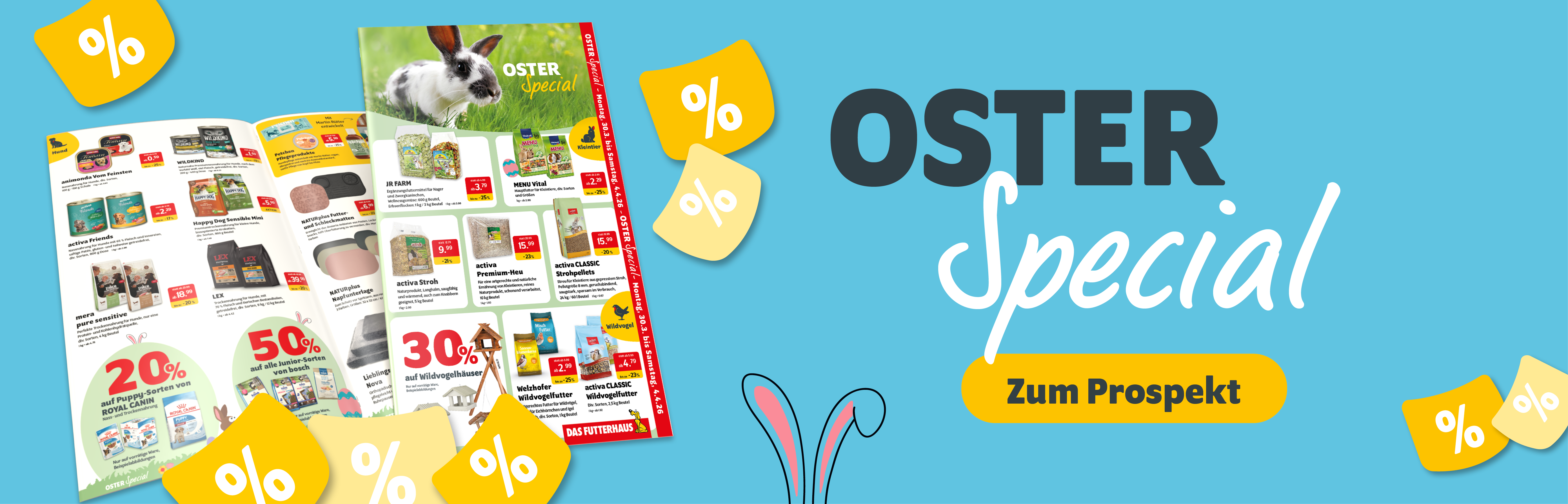 Osterangebote bei DAS FUTTERHAUS mit bis zu 50% Rabatt