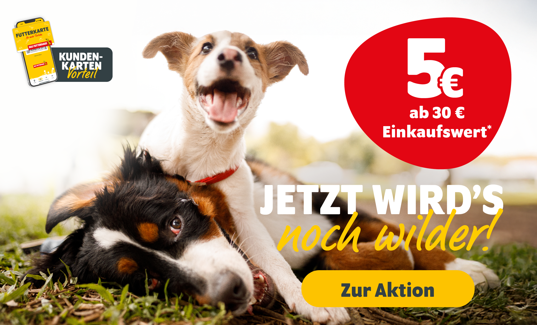 FUTTERKARTEN-Vorteil: 5€ Rabatt ab 30€ - Zur Aktion