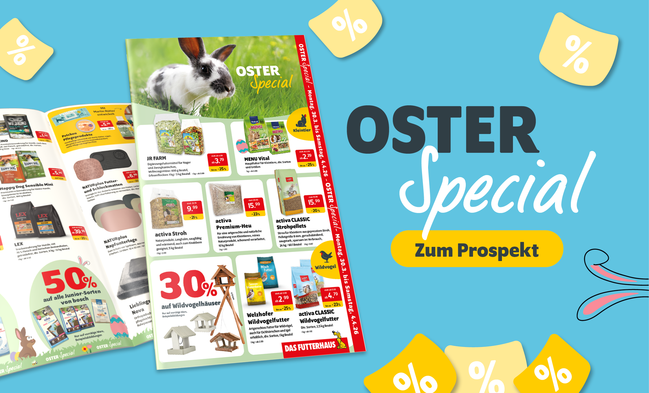 Osterangebote bei DAS FUTTERHAUS mit bis zu 50% Rabatt