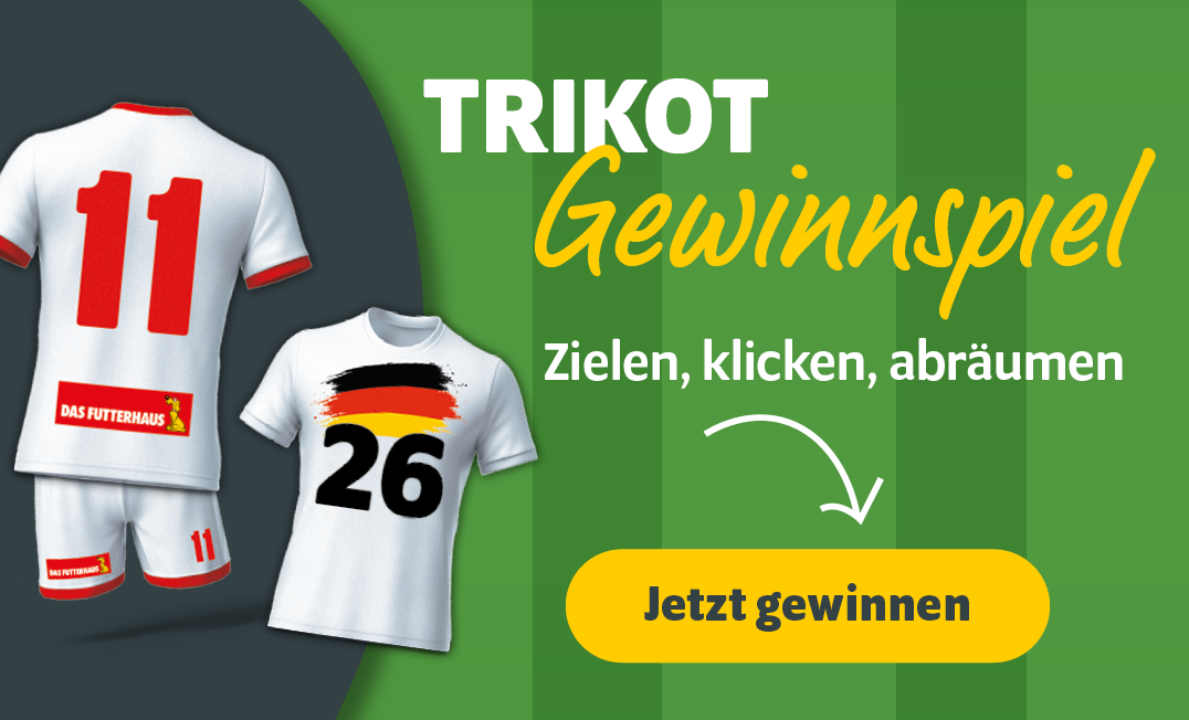 Trikot-Gewinnspiel 2026 bei DAS FUTTERHAUS - Zum Gewinnspiel