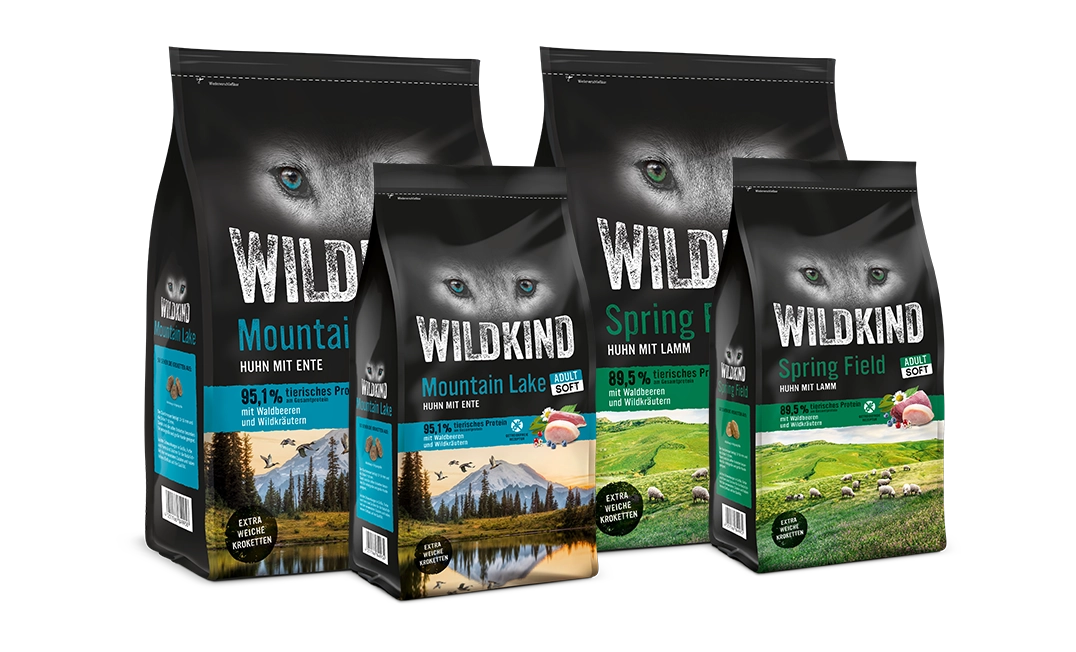 Neuheiten bei DAS FUTTERHAUS: WILDKIND Hunde Trockenfutter Soft in verschiedenen Sorten und Größen