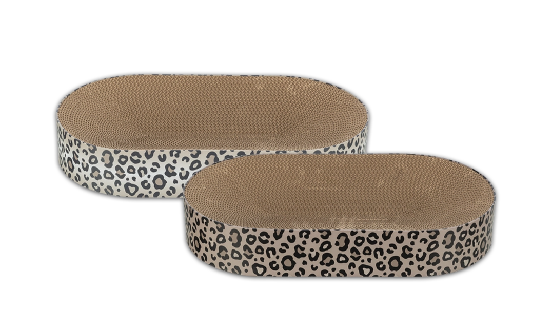 Neuheiten: TRIXIE Kratzbett Leo im modernen Design mit Leo-Muster