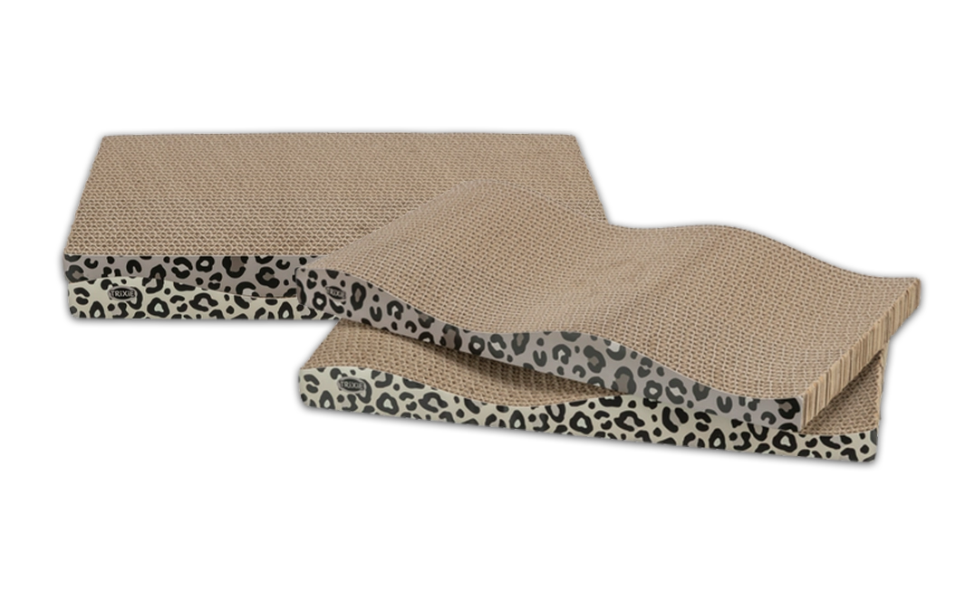 Neuheit: TRIXIE Kratzpappen Leo 2-teilig mit Katzenminze