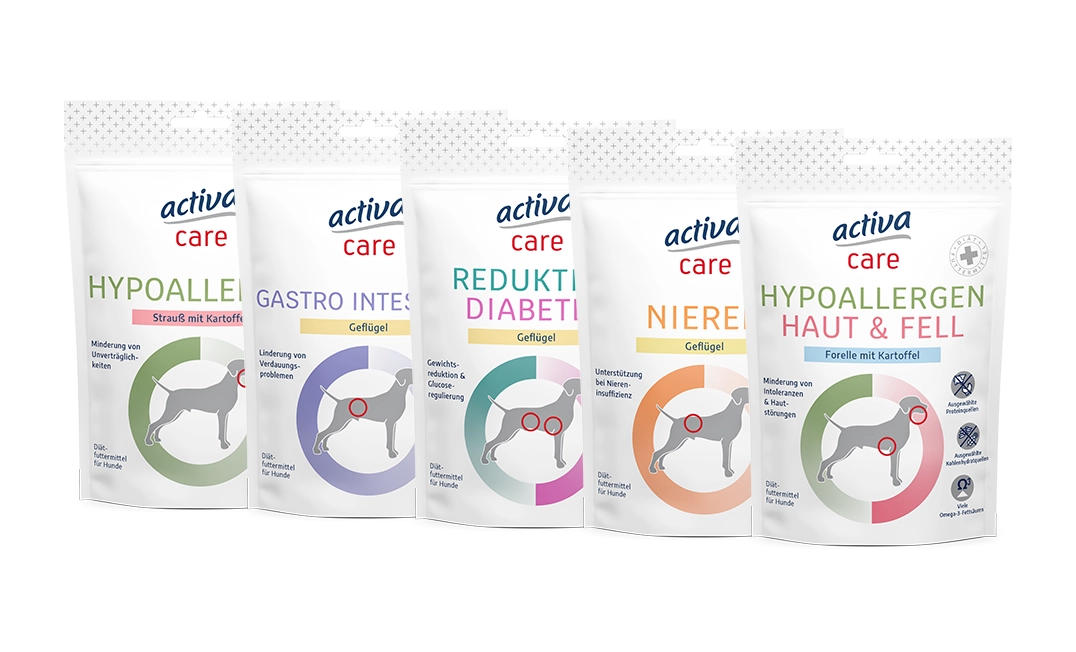 Neuheit: activa care Hundetrockenfutter im kleinen Beutel mit 150g in verschiedenen Sorten