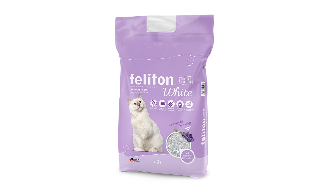 Neuheit bei DAS FUTTERHAUS: Feliton White mit Lavendelduft