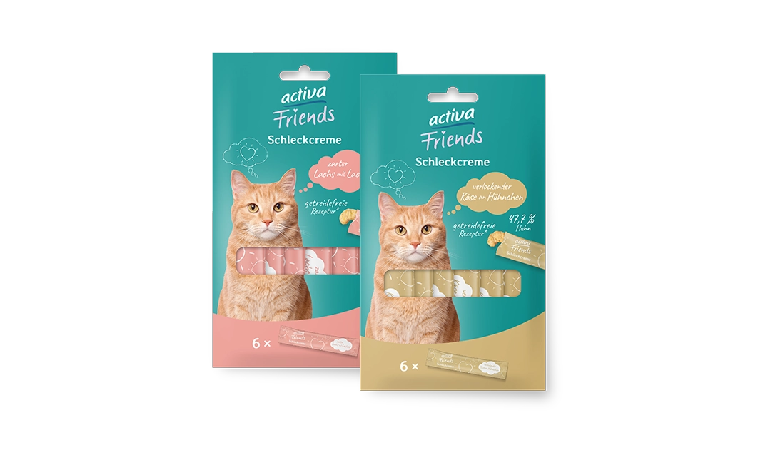 Neuheiten: 2 Sorten activa Friends Katzensnacks